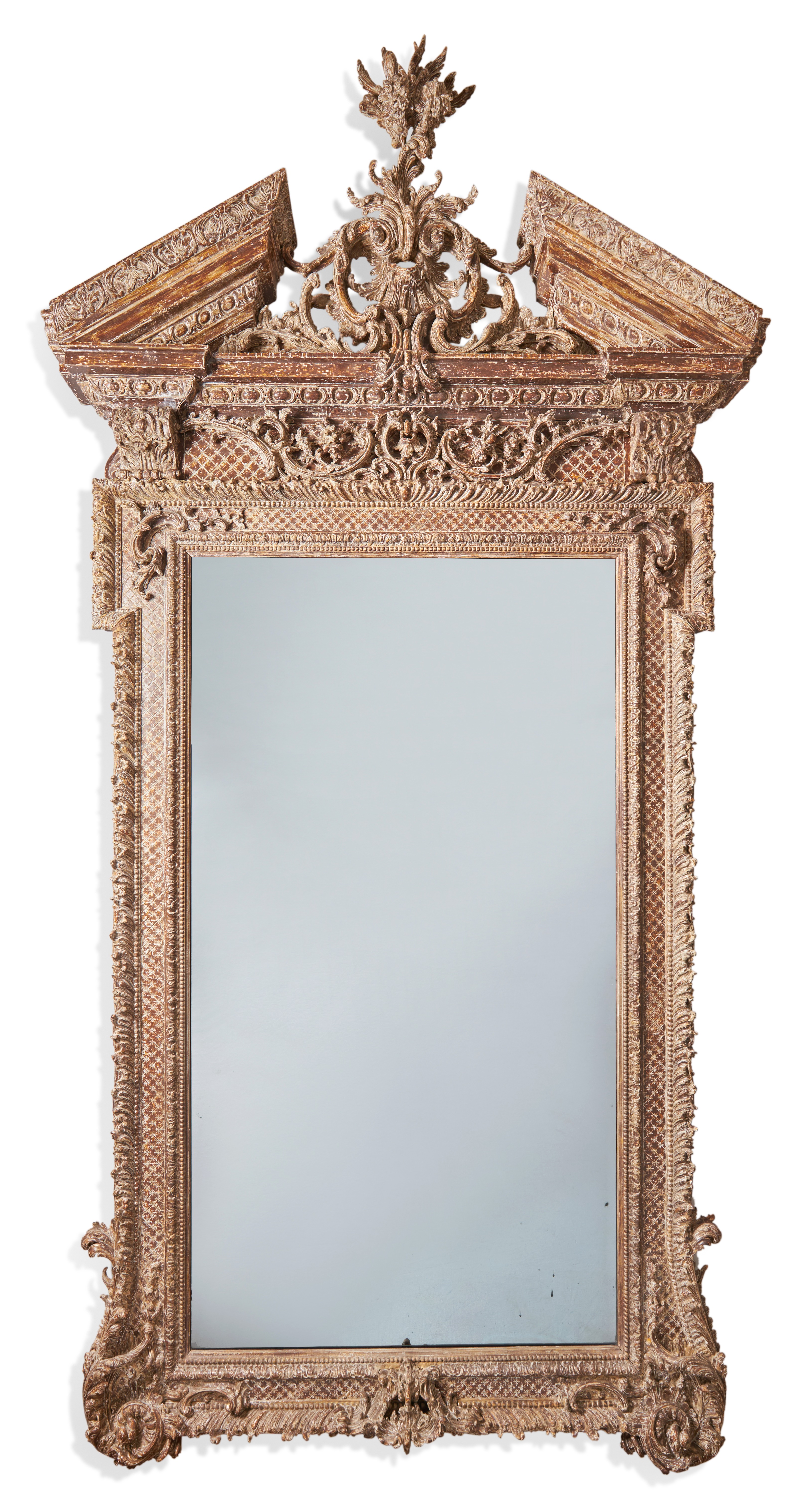 A George II Carved Giltwood Large Mirror, Circa 1755