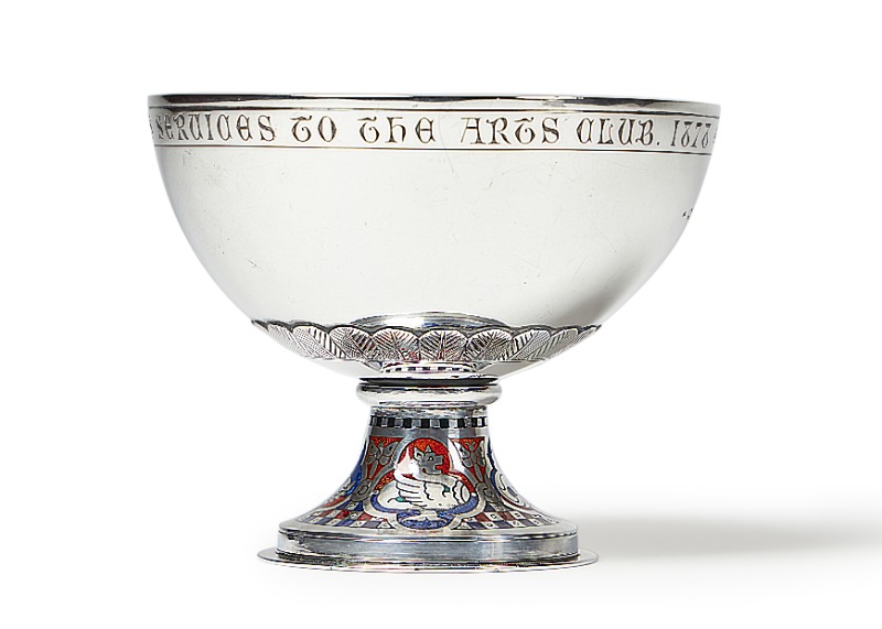 William Burges (1827-1881): A Rare Silver And Enamelled Pedestal Cup For Barkentin