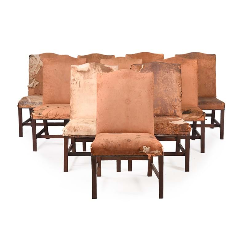 A set of sixteen George III mahogany dining chairs, circa 1780
