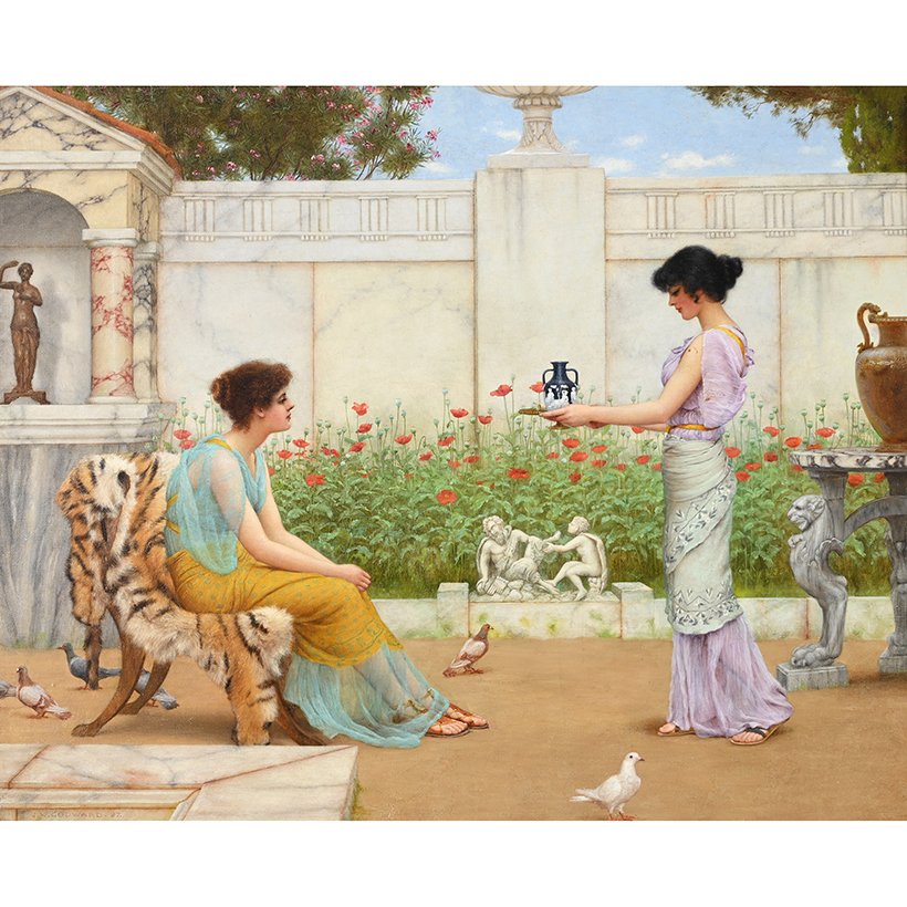 John William Godward (British 1861-1922), A Birthday Present