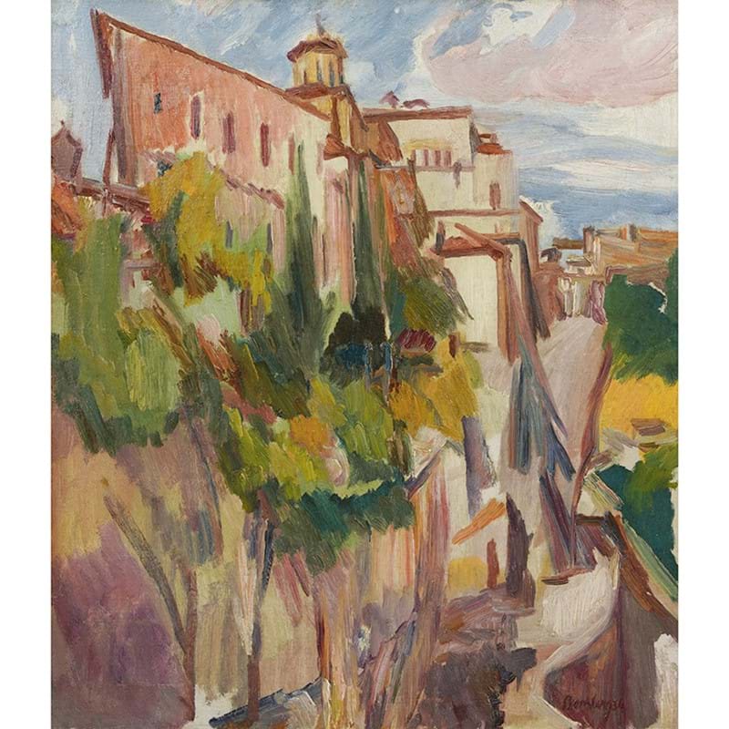 David Bomberg (British 1890-1957), The Garden and tower of the Sacristy, Cuenca Cathedral