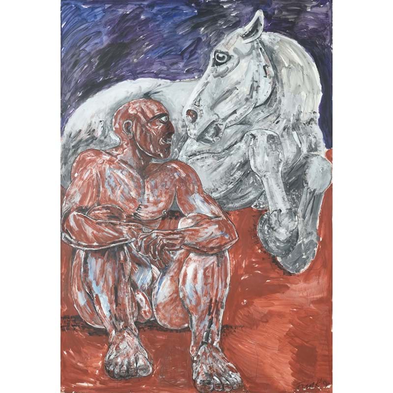 Dame Elisabeth Frink (British 1930-1993), Untitled (Man And Horse)