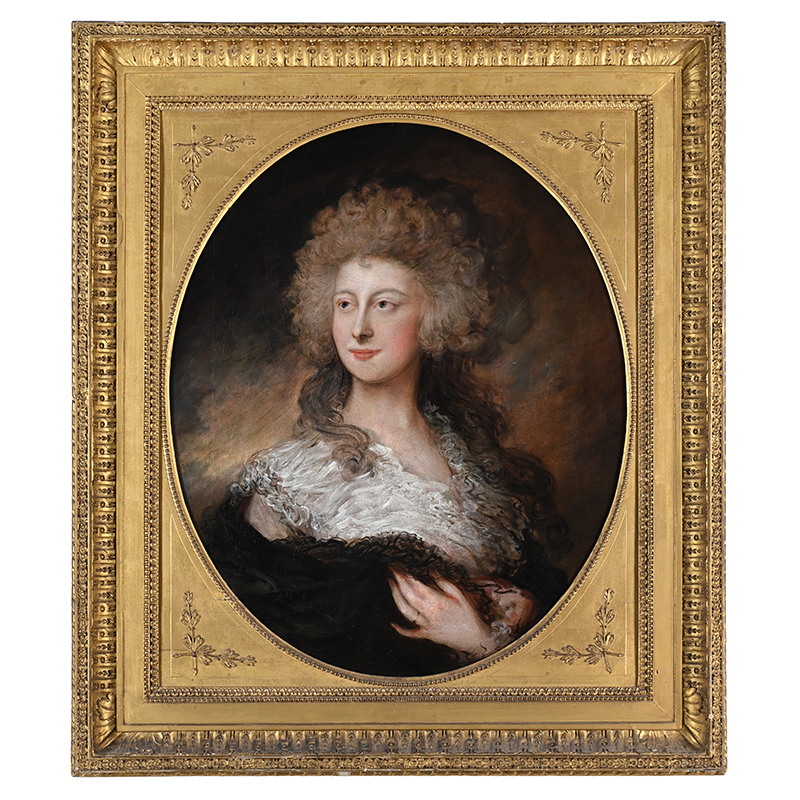 Thomas Gainsborough (British 1727-1788), ‘Portrait Of Anne Elizabeth, Lady Mulgrave (1769-1788)’, oil on canvas, framed as an oval