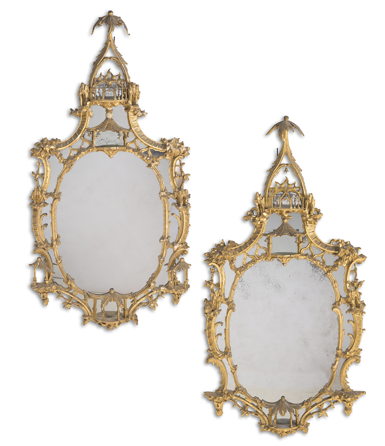 Lot 89 – Pair Of Carved Gilt Mirrors