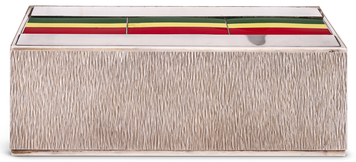 Lot 35 Gerald Benney, A Large And Rare Silver And Enamel Table Box