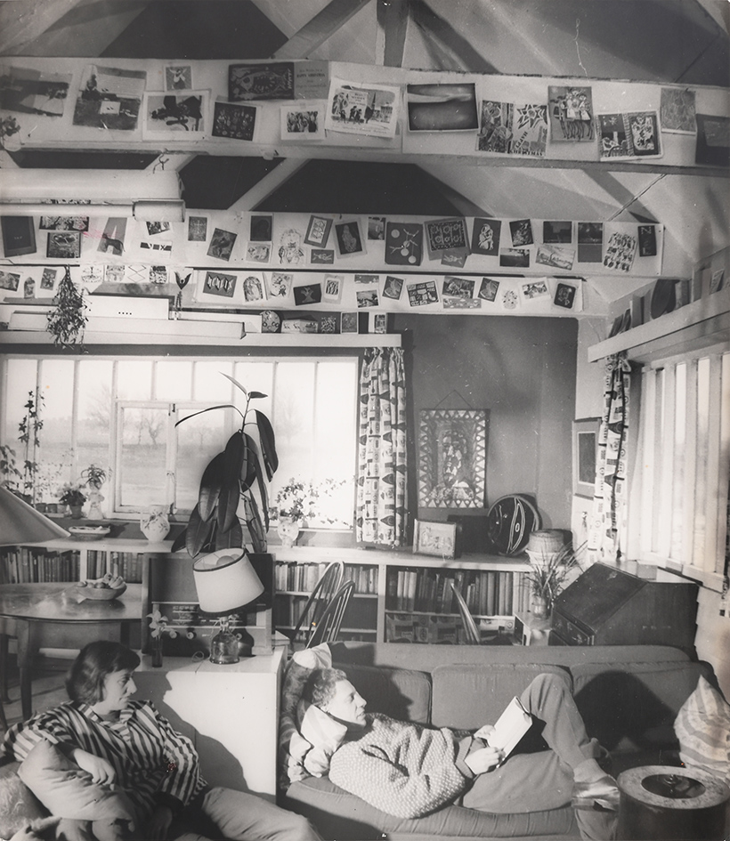 Mary And Julian Relaxing At Durham Wharf, C. 1949