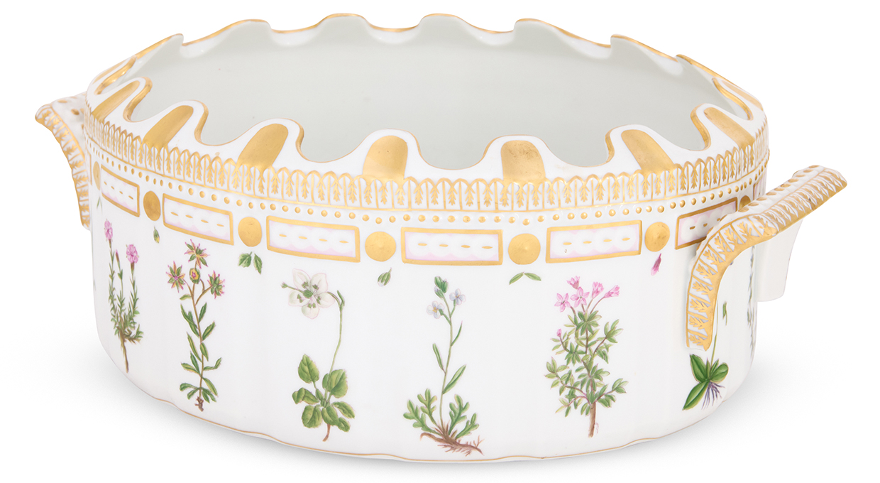 Lot 51 Royal Copenhagen Flora Danica Porcelain Wine Glass Cooler From The Mcalpine Collection