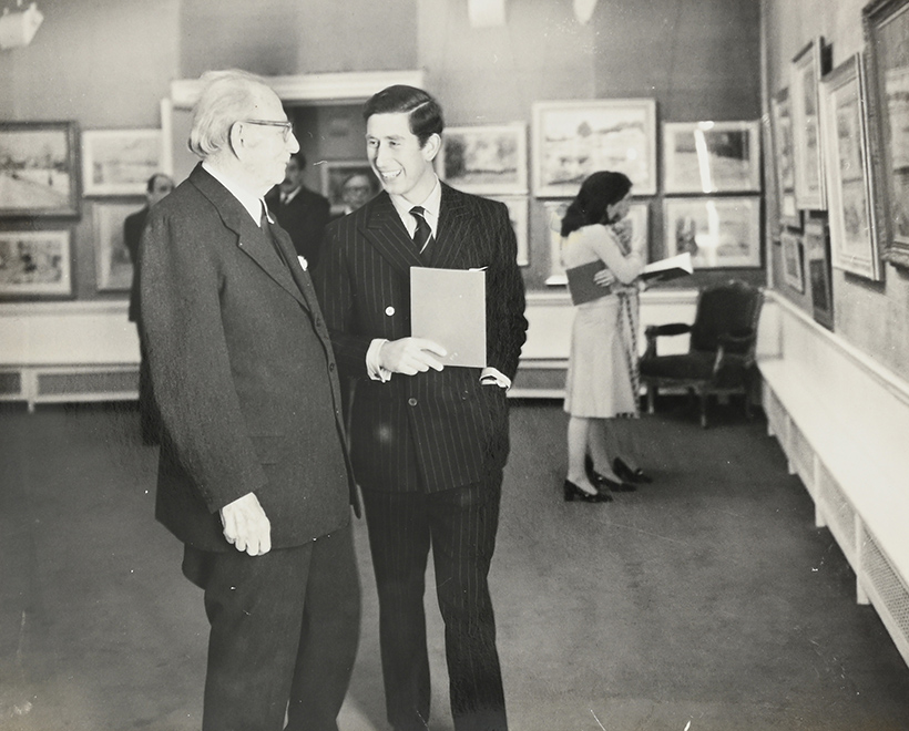 Paul Maze And HRH The Prince Of Wales At The Opening Of His 90Th Birthday Exhibition At Wildenstein’S, London, 1977