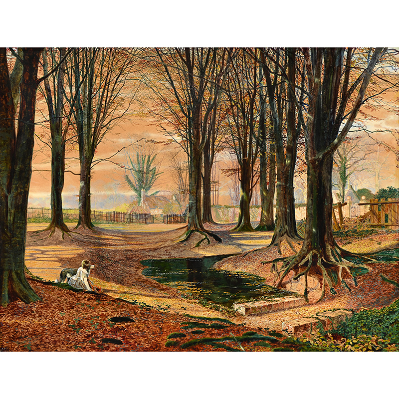 ‡ John Atkinson Grimshaw (British 1836-1893), ‘Beechwood’, oil on board