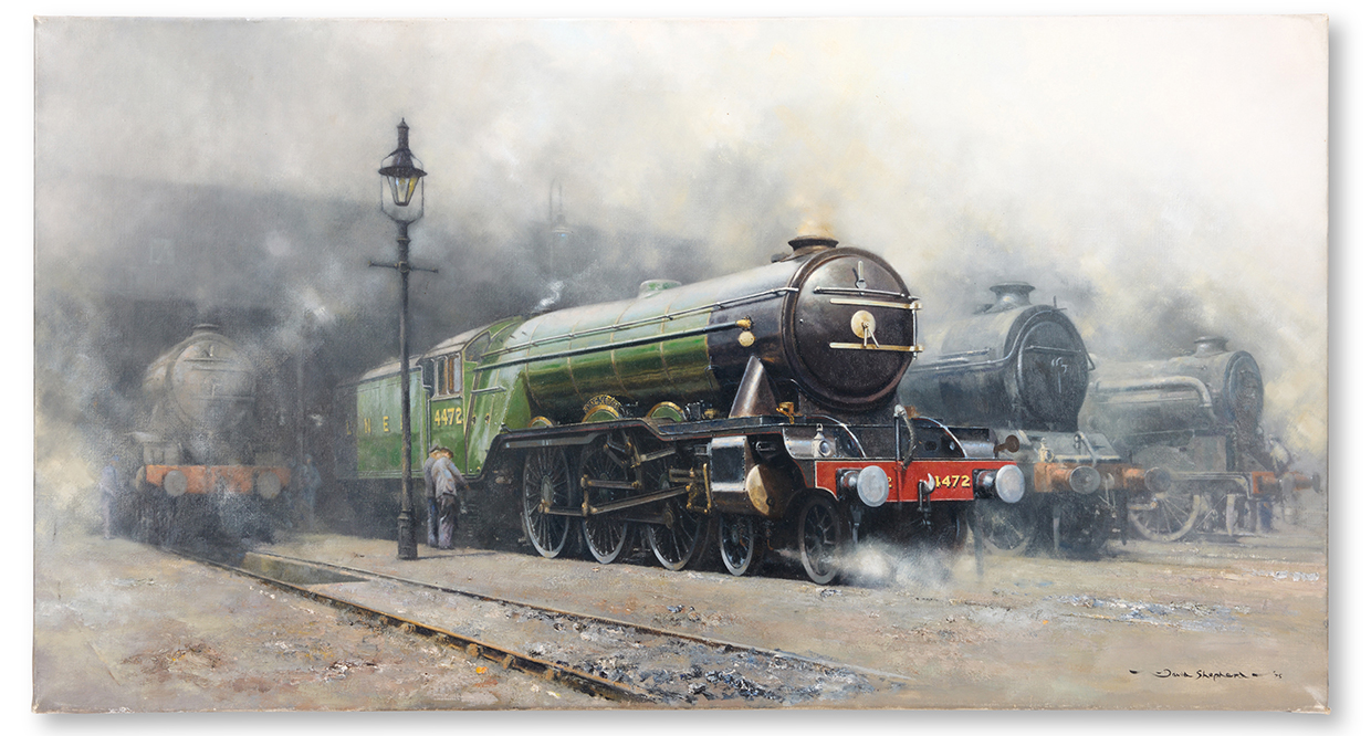 David Shepherd (1931 2017), ‘Flying Scotsman’, Oil On Canvas