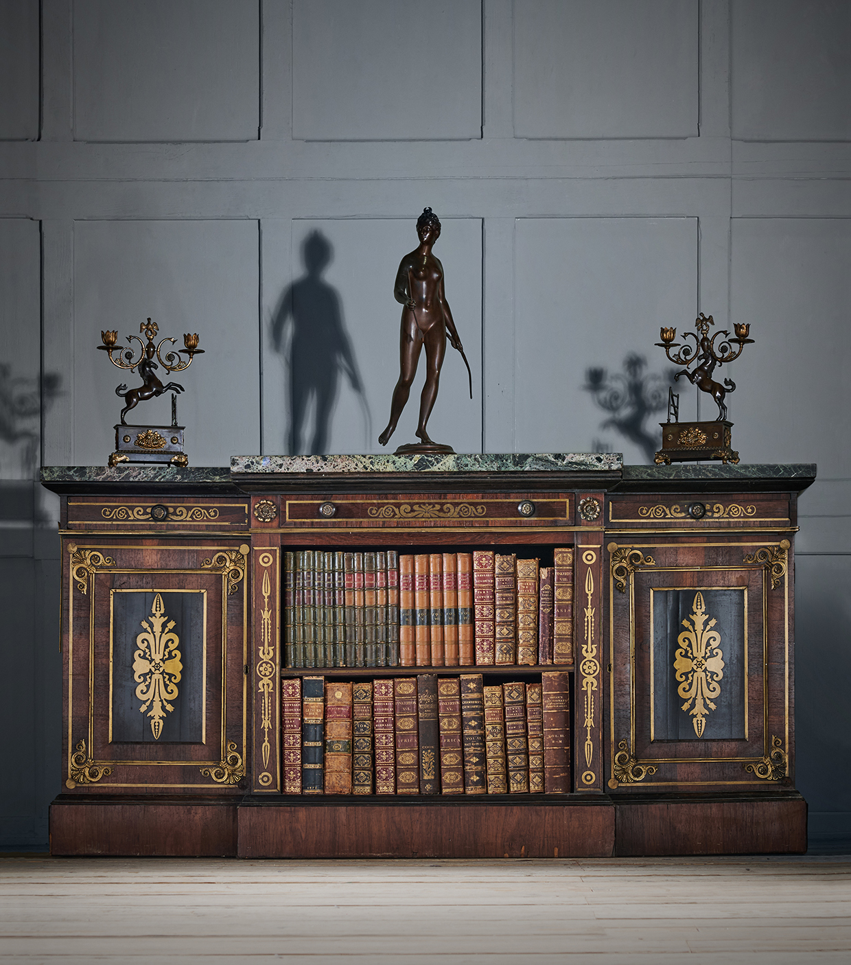 Lot 157 A Regency Breakfront Side Cabinet Attributed To George Bullock