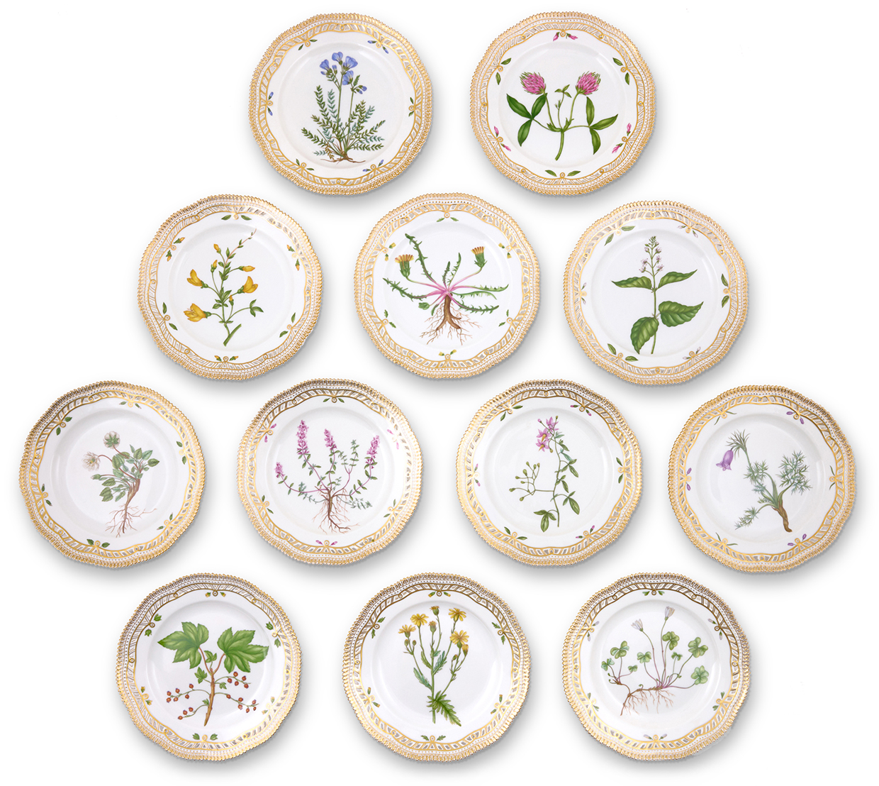 Lot 46 Royal Copenhagen Flora Danica Porcelain Plates From The Mcalpine Collection