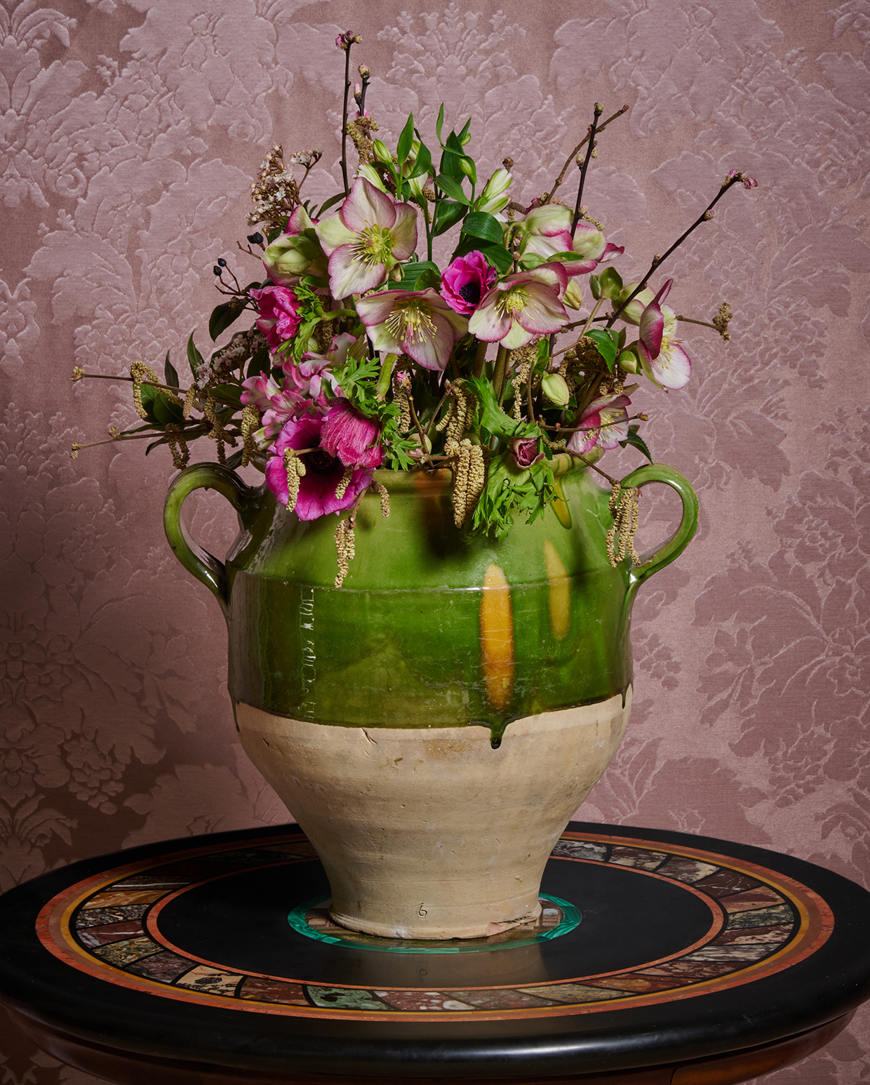 Dreweatts X Watts 1874 Collaboration Marinella Damask In Lilla Pink V2