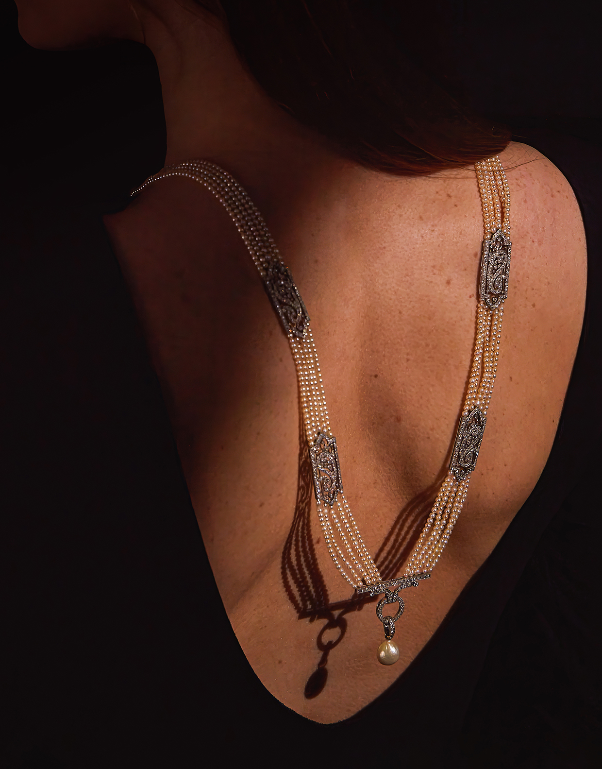 Chaumet, Natural Pearl, Seed Pearl And Diamond Sautoir