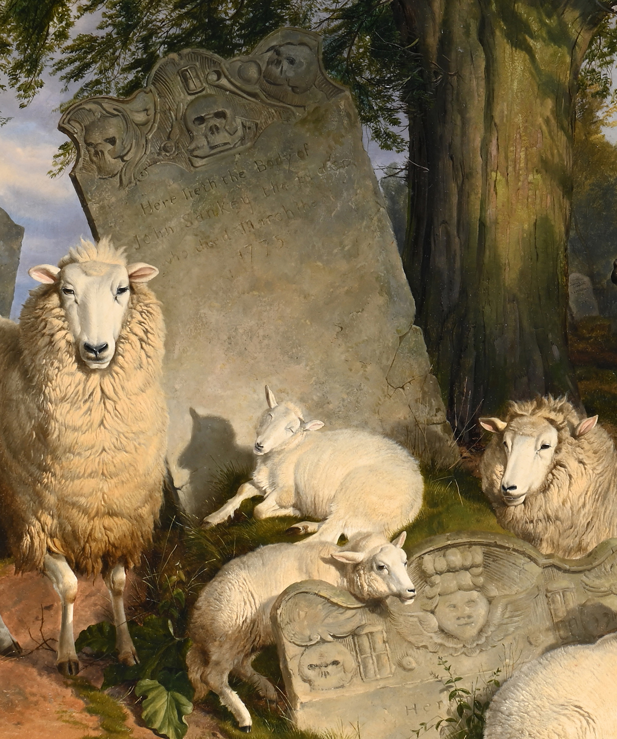 Lot 233 Thomas Sidney Cooper 'Reposing On God's Acre' Detail