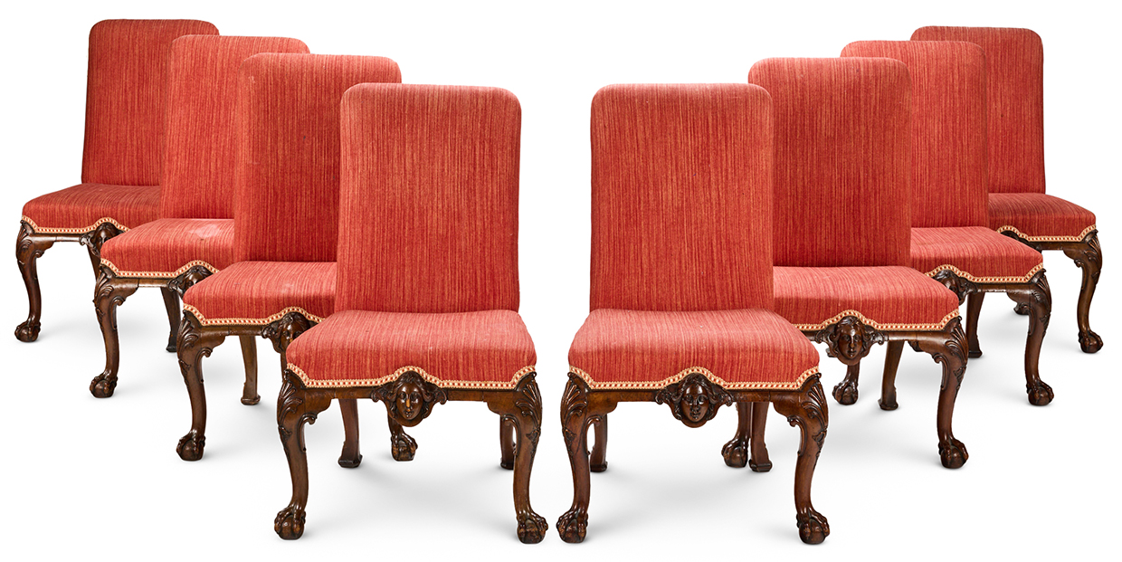 Lot 252 Red Dining Chairs