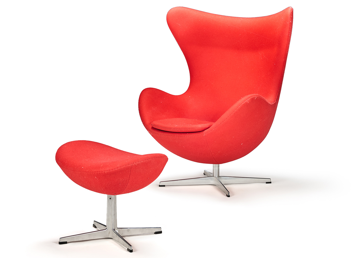 Arne Jacobsen, 'Egg' Chair And Ottoman