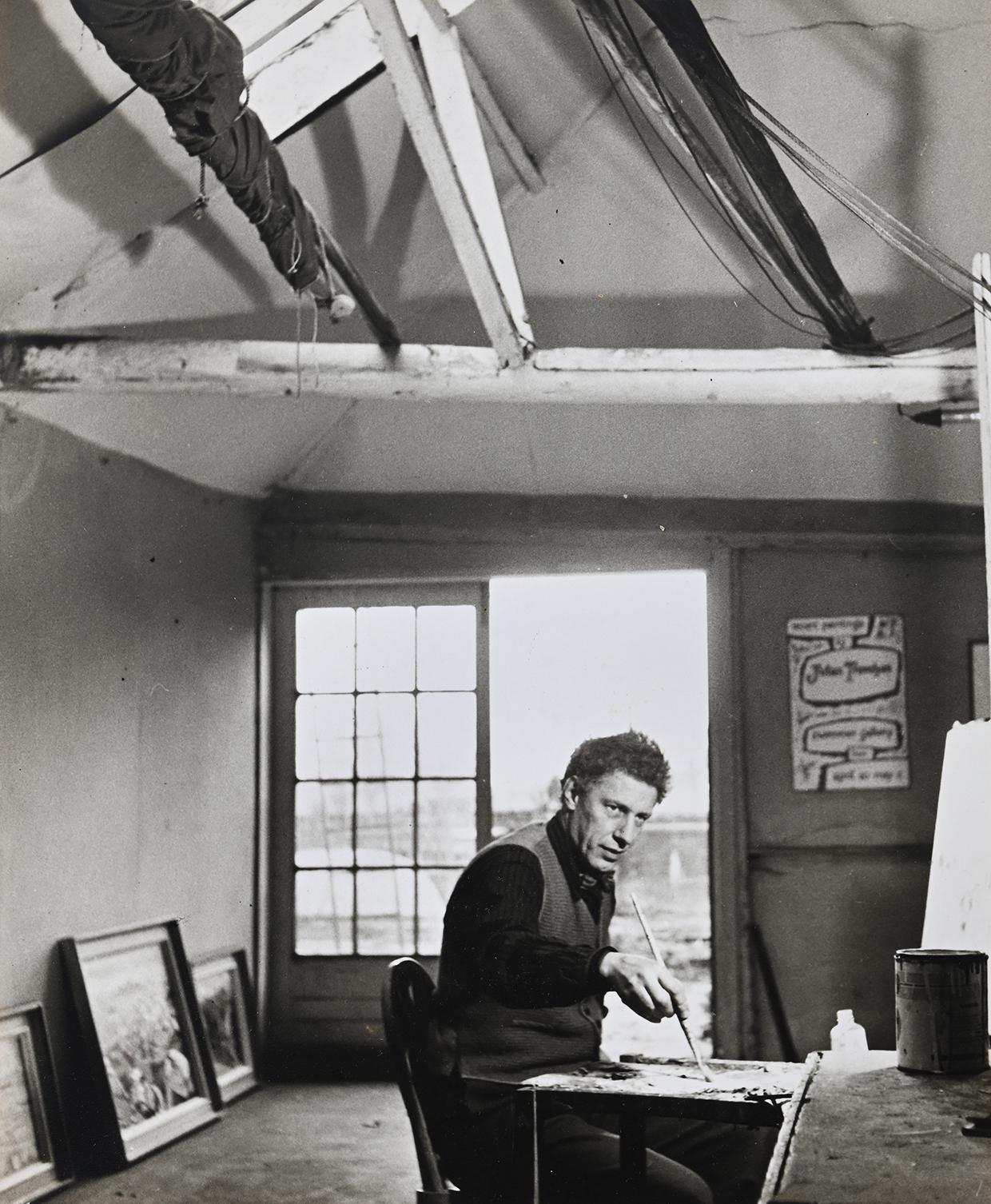 Julian Trevelyan In His Studio At Durham Wharf