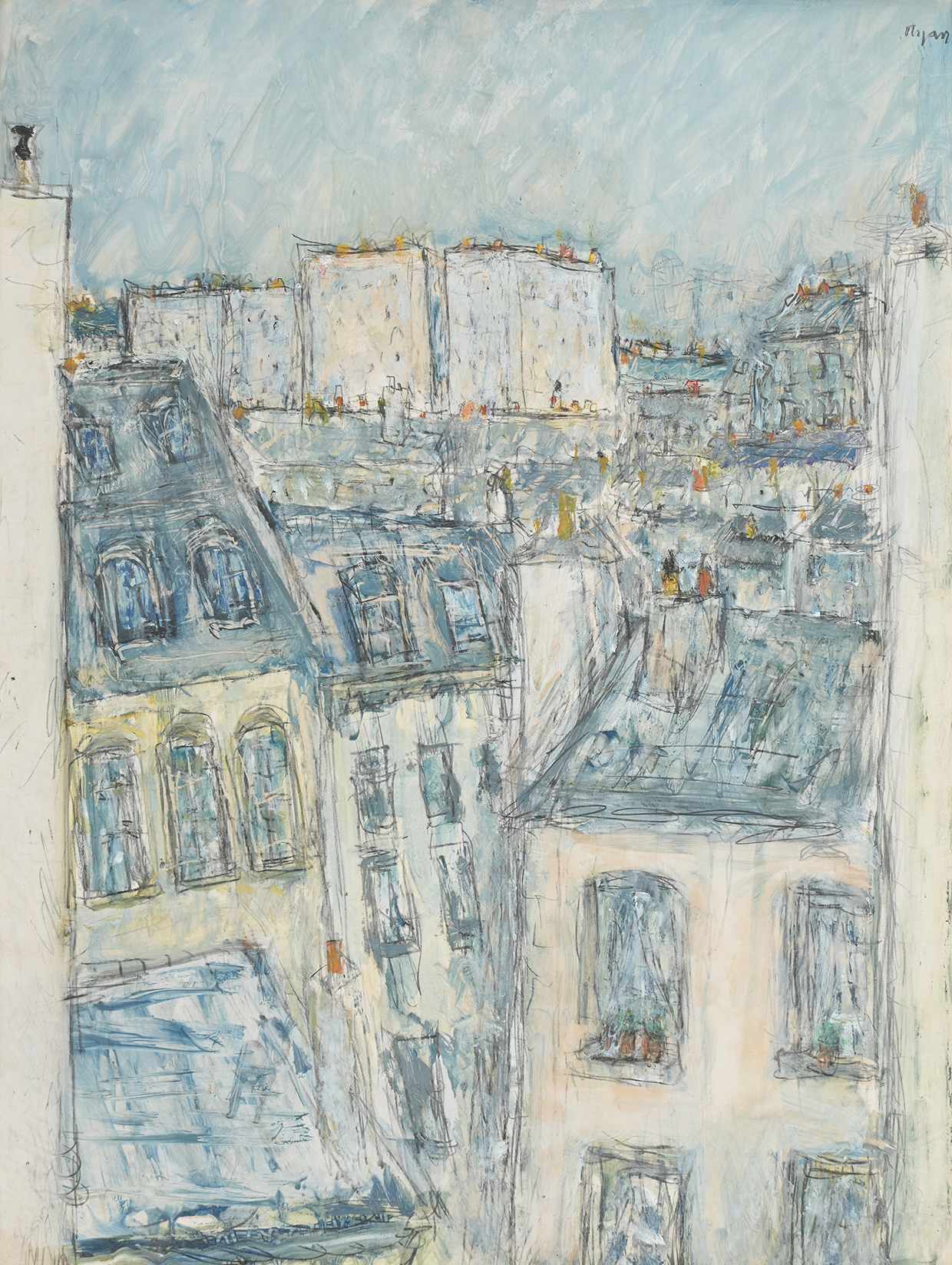 Lot 205 ADRIAN RYAN (BRITISH 1920 1998), ROOFTOPS, PARIS (1)