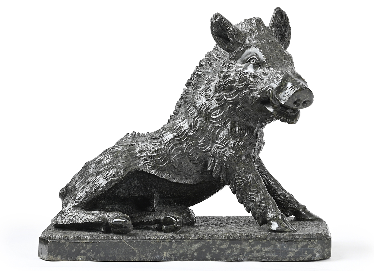 Lot 1002 A Carved Marble Model Of The Uffizi Boar