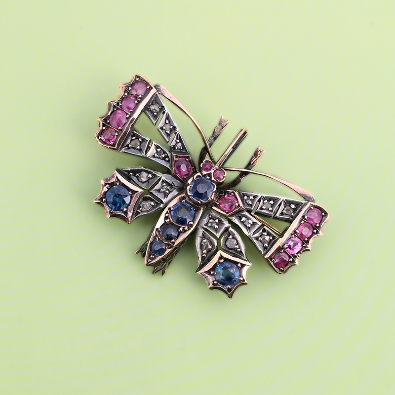 A late 19th/early 20th century butterfly brooch