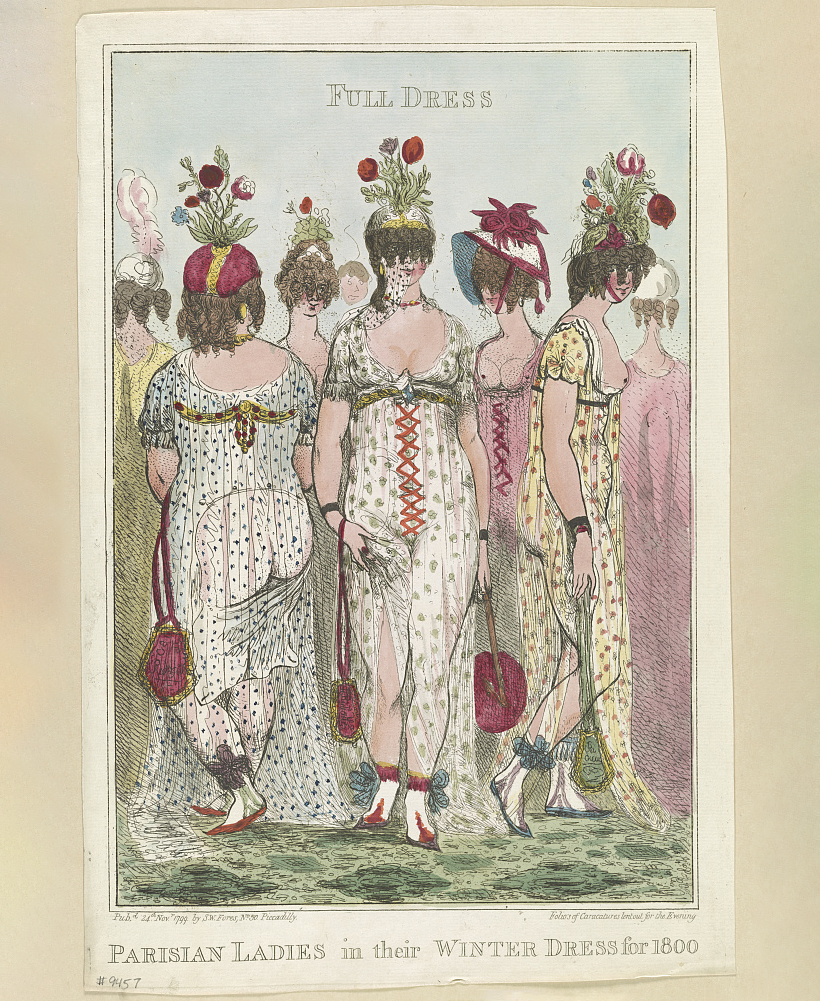 820W Parisian Ladies In Their Winter Dress For 1800 V2